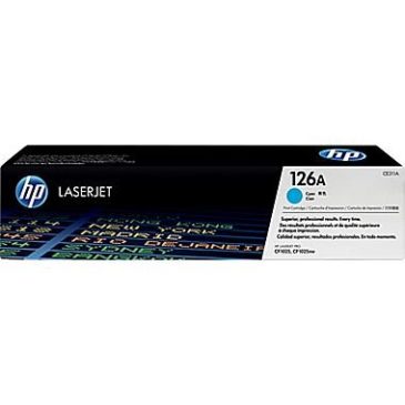 HP 126A Cyan Original LaserJet Toner Cartridge (CE311A)